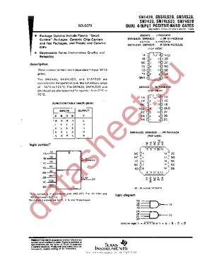 SN74LS20DE4 datasheet  